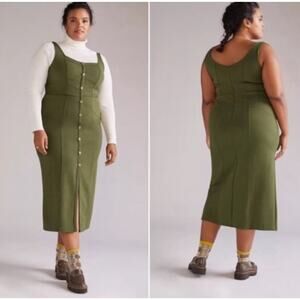 Anthropologie Maeve NWT Green Knit Midi Dress